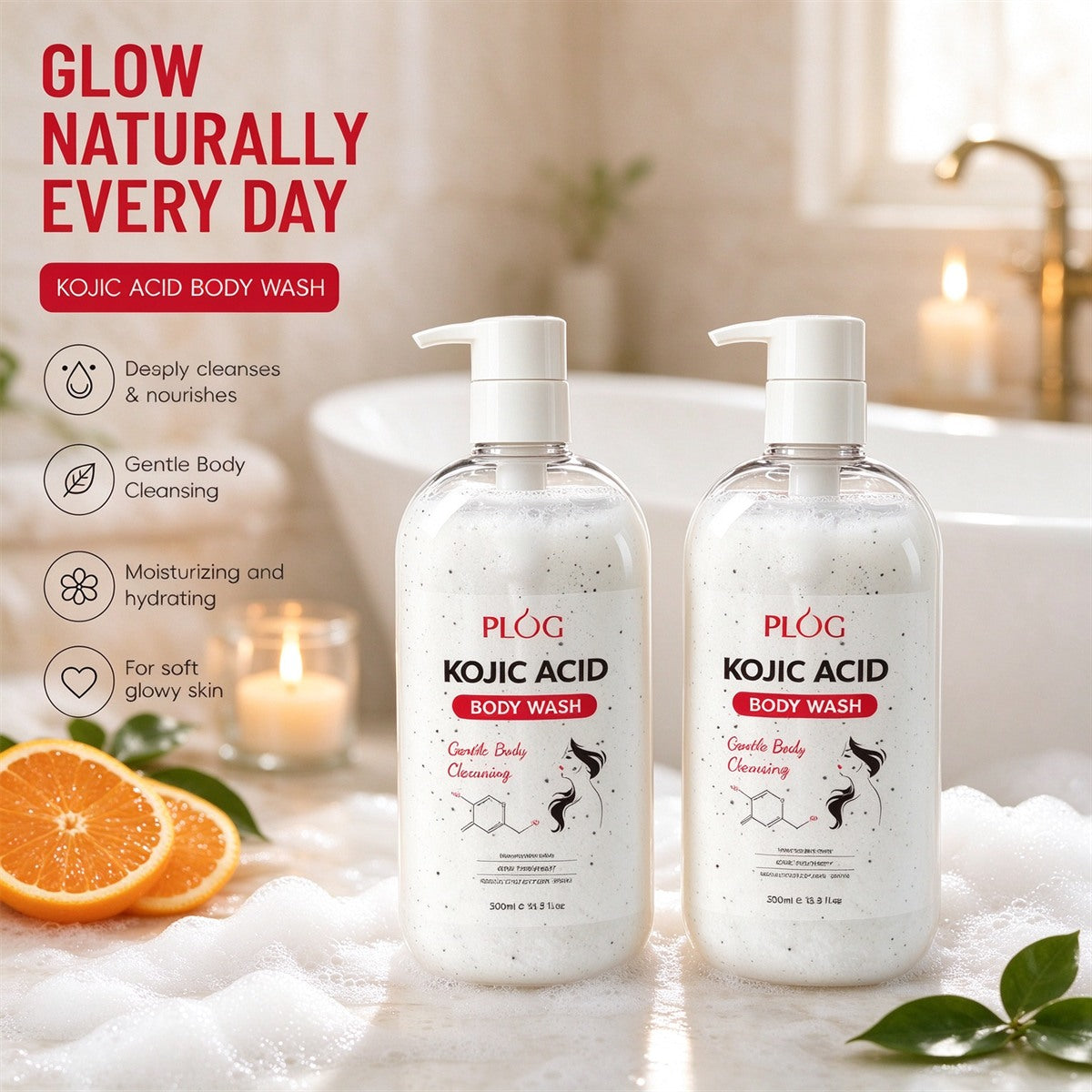 PLOG Kojic Acid Exfoliating Body Wash — view 2