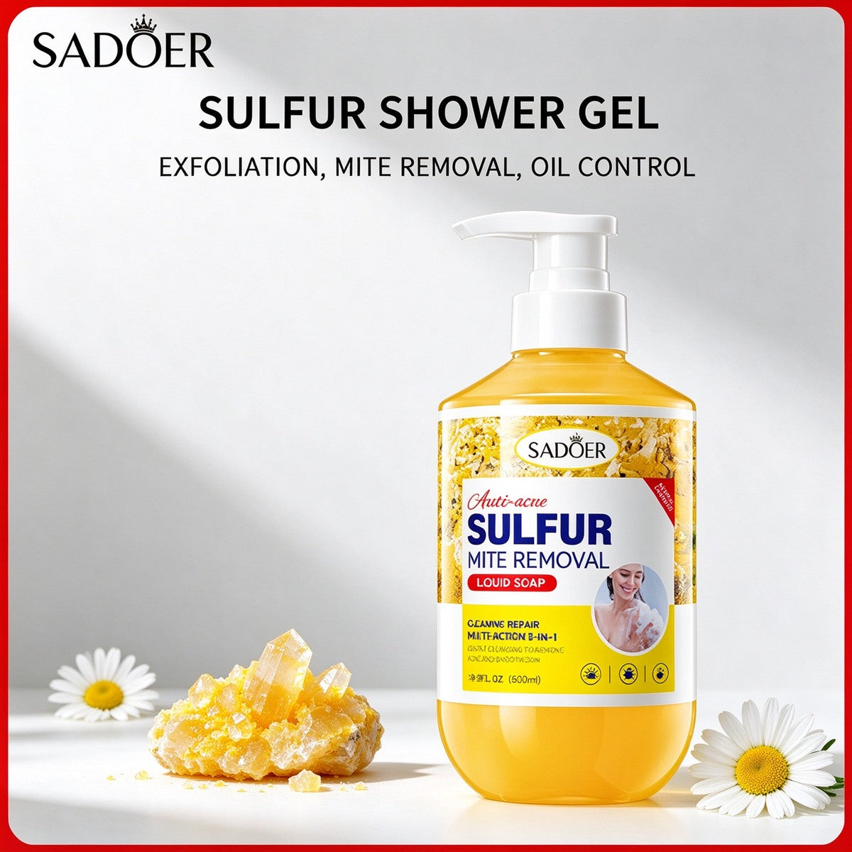 SADOER Sulfur Mite Removal Liquid Soap — view 1